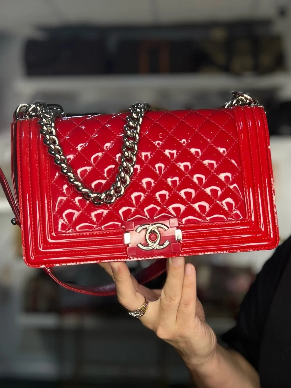 CHANEL RED BAG